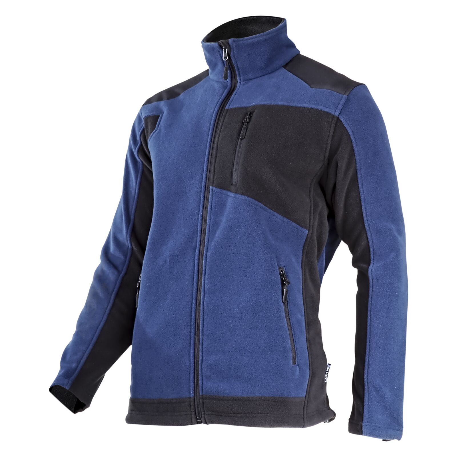 LahtiPro Fleece Jacket with Reinforc., Navy Blue-Black, S, CE, LAHTI