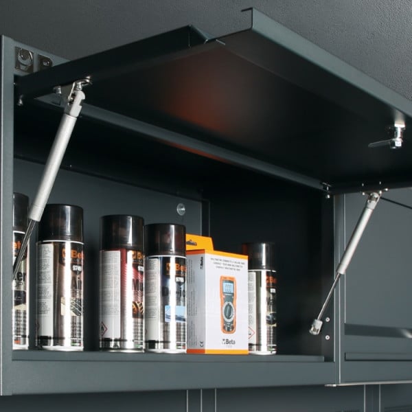 BETA TOOLS Väggskåp 740 x 300 x 400 mm med Gasfjädrar och LED-förberedelse, RSC - 2