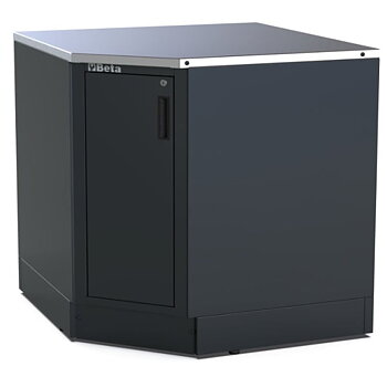 BETA TOOLS Hörnmodul Arbetsbänk 964 x 964 mm Rostfri MDF, Justerbar, RSC