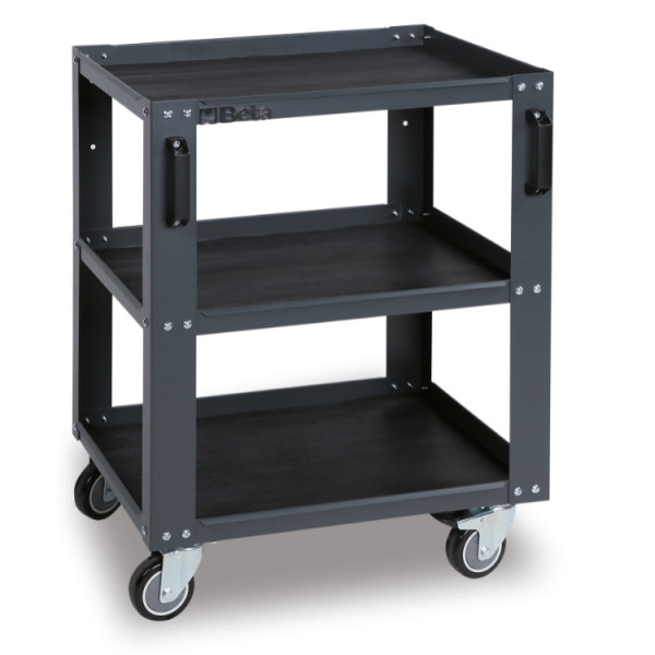 BETA TOOLS Verktygsvagn 3 Hyllor, 200 kg, 4 Svängbara Hjul, C45PRO