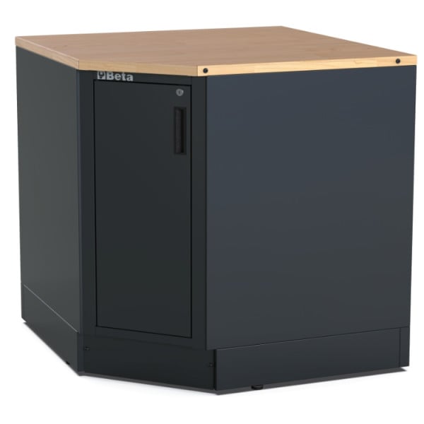 BETA TOOLS Hörnmodul Arbetsbänk 964 x 964 mm, Stor Skåp, Höjdjusterbar, RSC
