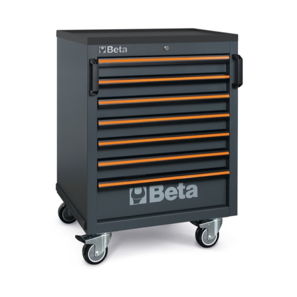 Verktygsvagn 7 Lådor ABS-Arbetsyta, Centrallås, C45PRO, BETA Tools