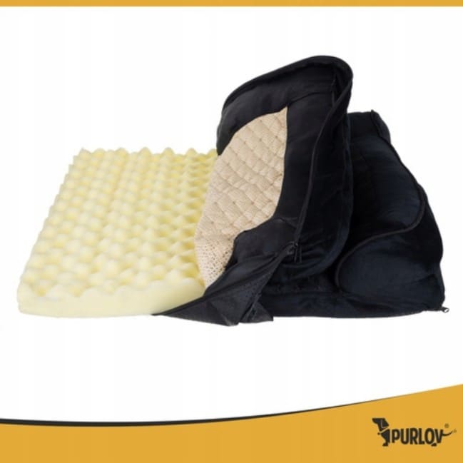 Ortopedisk Hundbädd S 65 x 55 x 18 cm Avtagbart Överdrag Halkfri Botten 6 cm Madrass Tvättbar, Purlov - 8