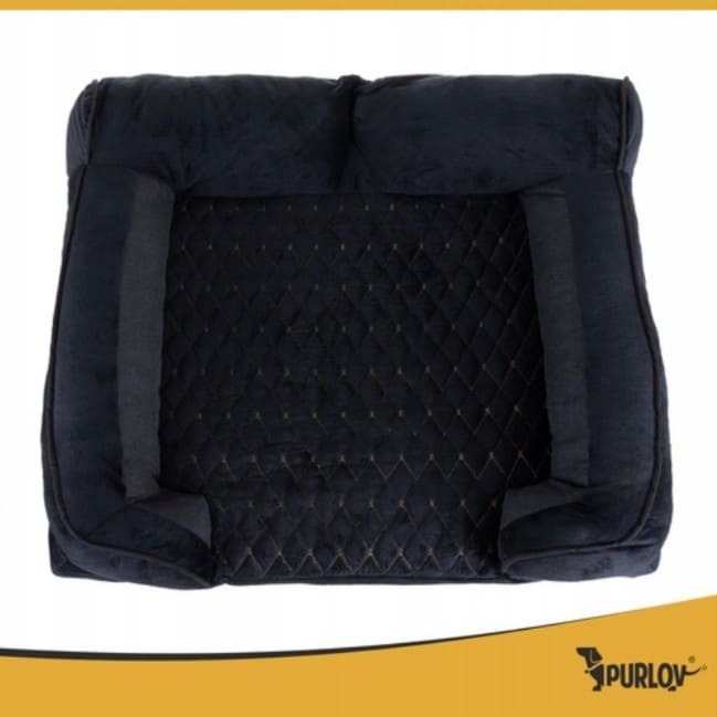 Ortopedisk Hundbädd S 65 x 55 x 18 cm Avtagbart Överdrag Halkfri Botten 6 cm Madrass Tvättbar, Purlov - 9