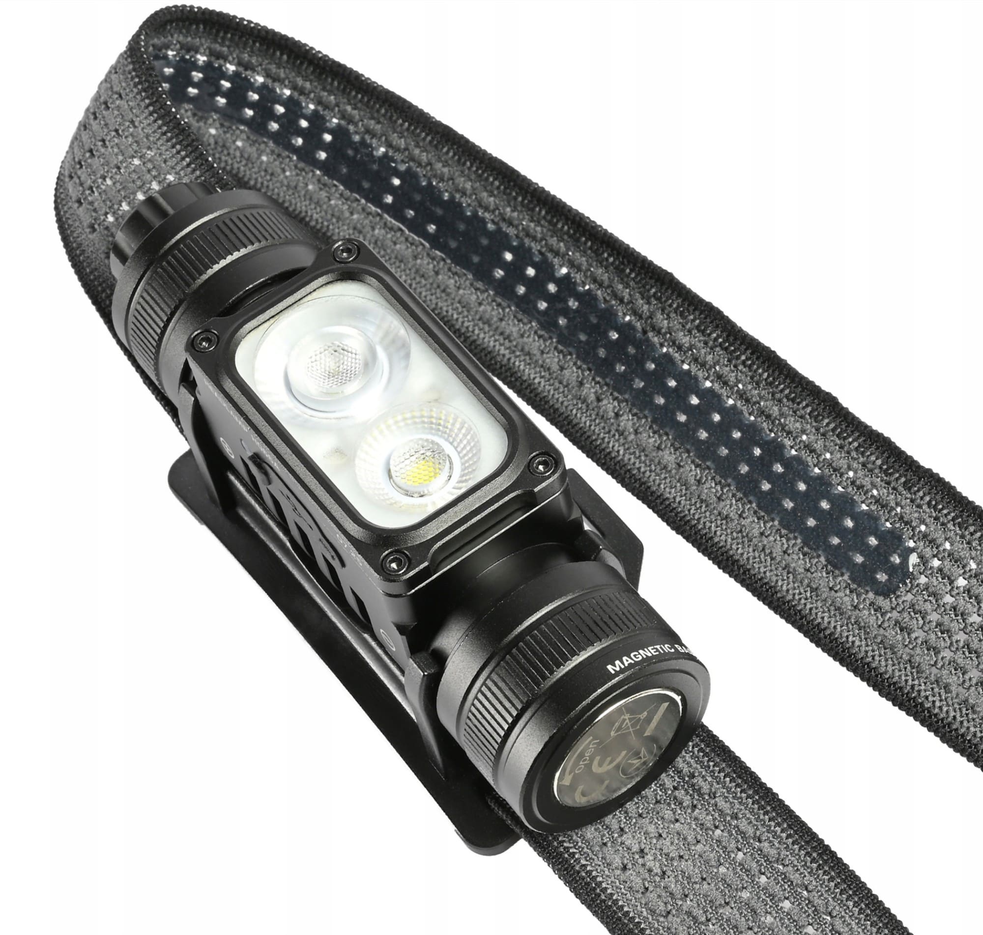 Pannlampa LED 2000lm 20W Uppladdningsbar IP67 Vitt och Rött Ljus, Videx - 11