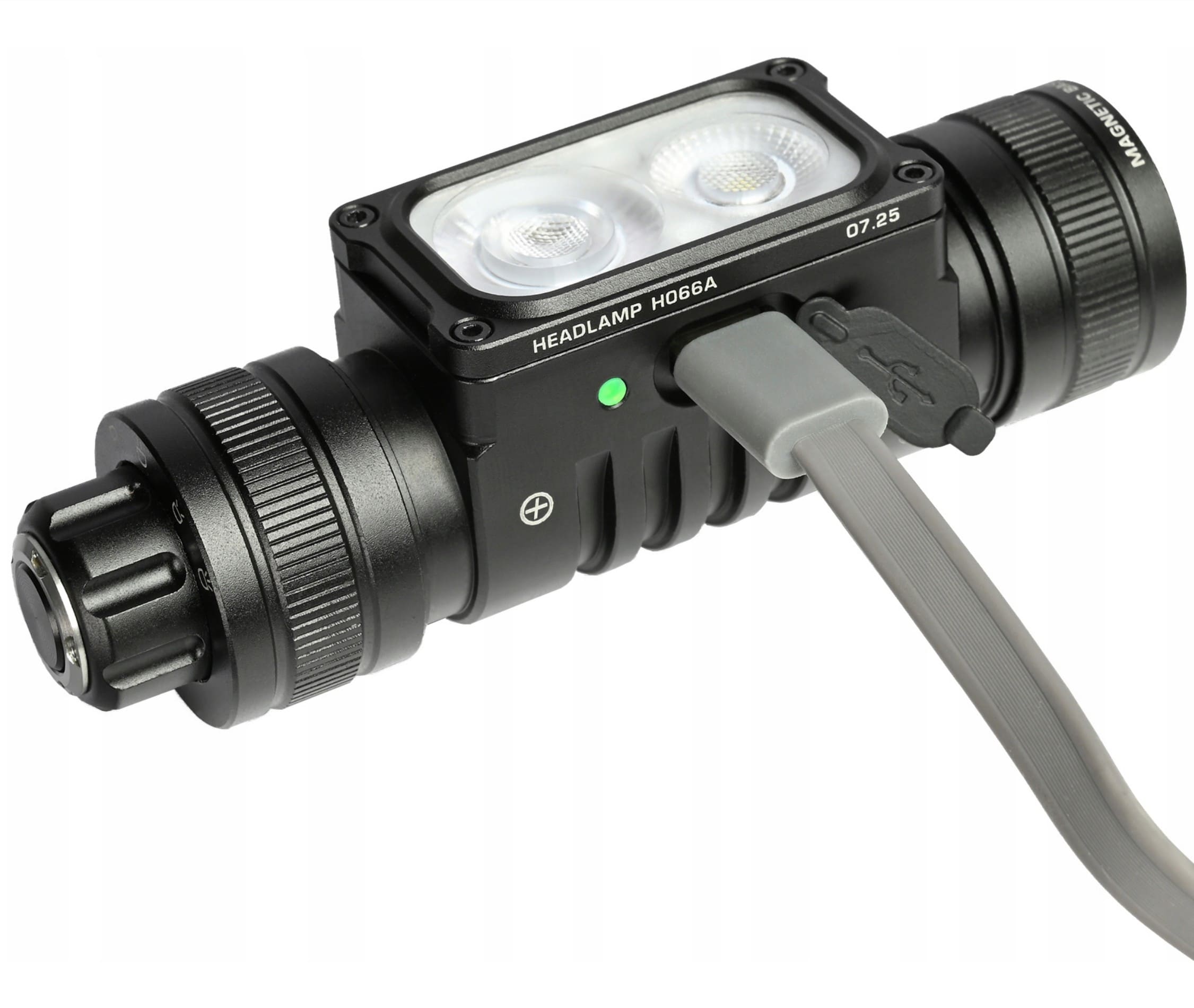 Övriga4 Pannlampa LED 2000lm 20W+10W IP67 Touchsensor USB-C 10 Lägen Rött Ljus Magnetfot Aluminium, Videx - 10