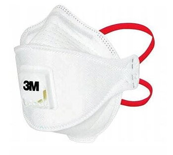 Andningsskydd, 1st andningsmask 3m™ Aura™ 1873V+ skyddar mot virus bakterier m.m. FFP3, CE