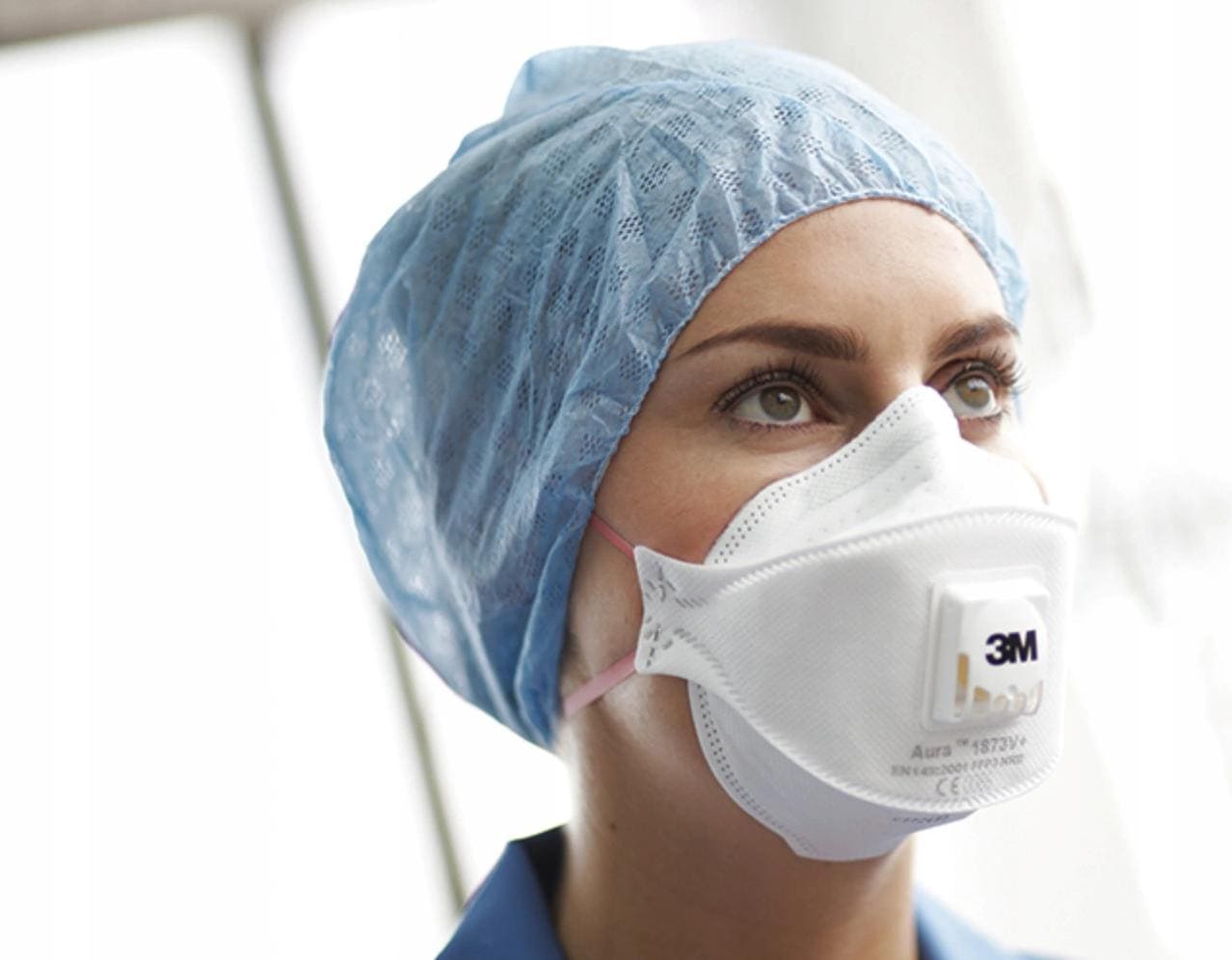 Andningsskydd, 1st andningsmask 3m™ Aura™ 1873V+ skyddar mot virus bakterier m.m. FFP3, CE - 2