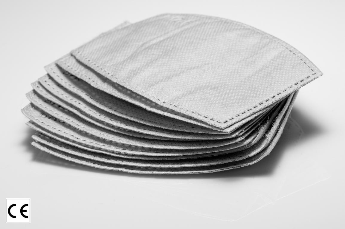 Andningsskydd med en ventil + 10st utbytbara filter N95 N99, FFP2 FFP3 filtreringsnivå PM2.5, tvättbar andningsmask, 100% bomull, skyddar mot virus bakterier, m.m. OekoText CE - 2