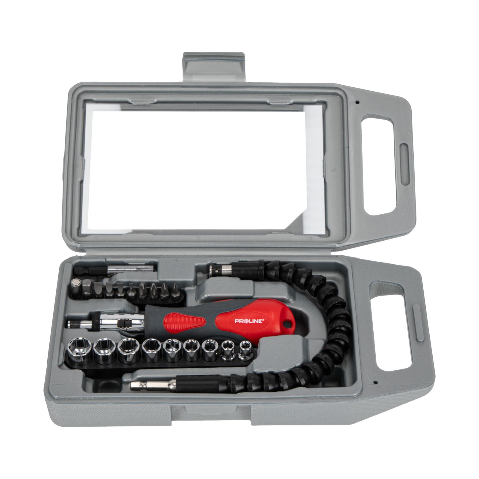 PROLINE TOOLS Universalskruvmejsel med spärr 23 delar, Proline - 3