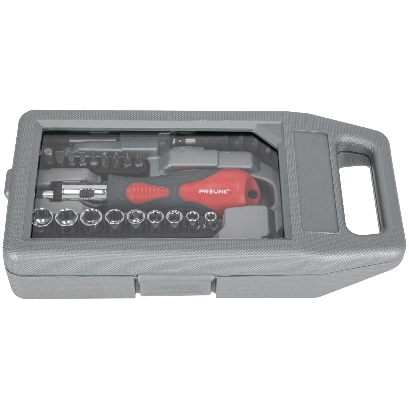 PROLINE TOOLS Universalskruvmejsel med spärr 23 delar, Proline - 4