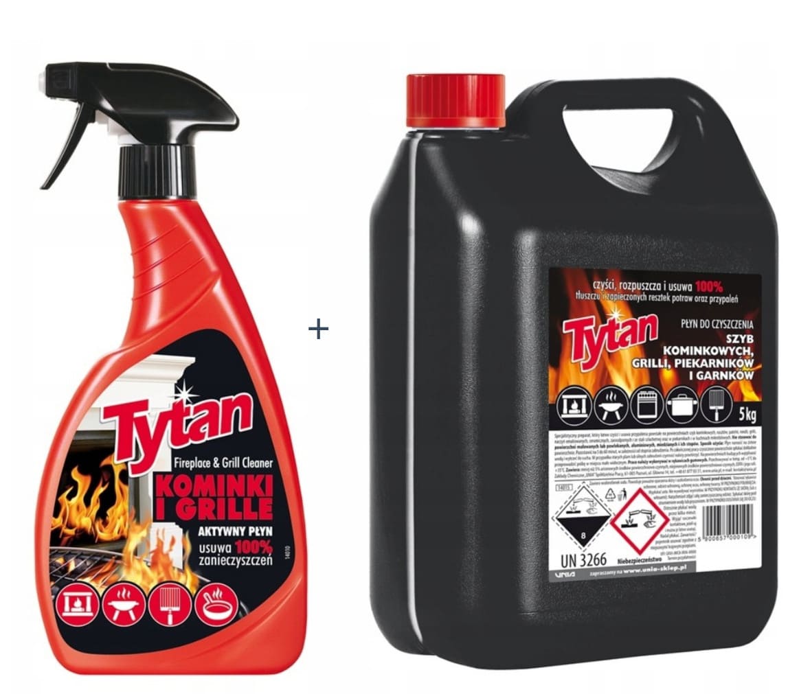 Övriga 3 Kaminglas- och Grillrengöring 5, 5 kg Sprayflaska 0, 5 kg + Refill 5 kg P28410, Tytan