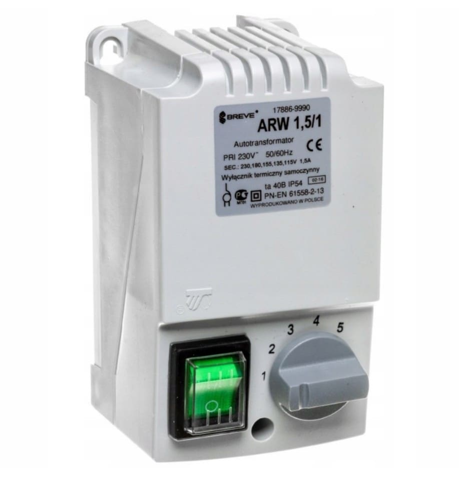 Övriga5 Varvtalsregulator 1-fas 230V 1, 5A 5-steg IP54 Utanpåliggande ARW 1, 5/1, Breve