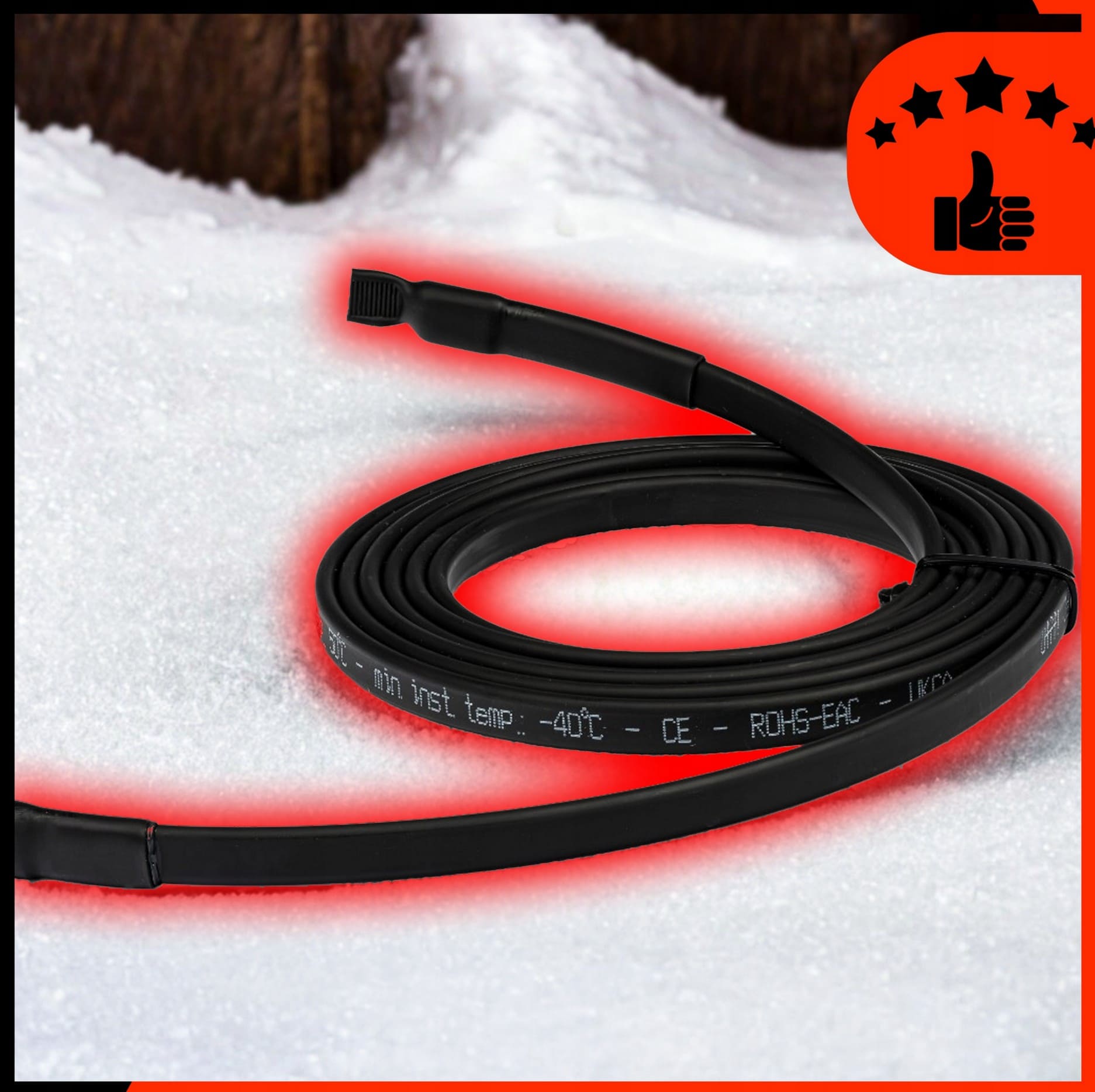 Värmekabel Frostvakt, Självreglerande 230V 10W/m IP68 med Stickkontakt 1-10m, profiHOT (Längd (m) : 5) - 6