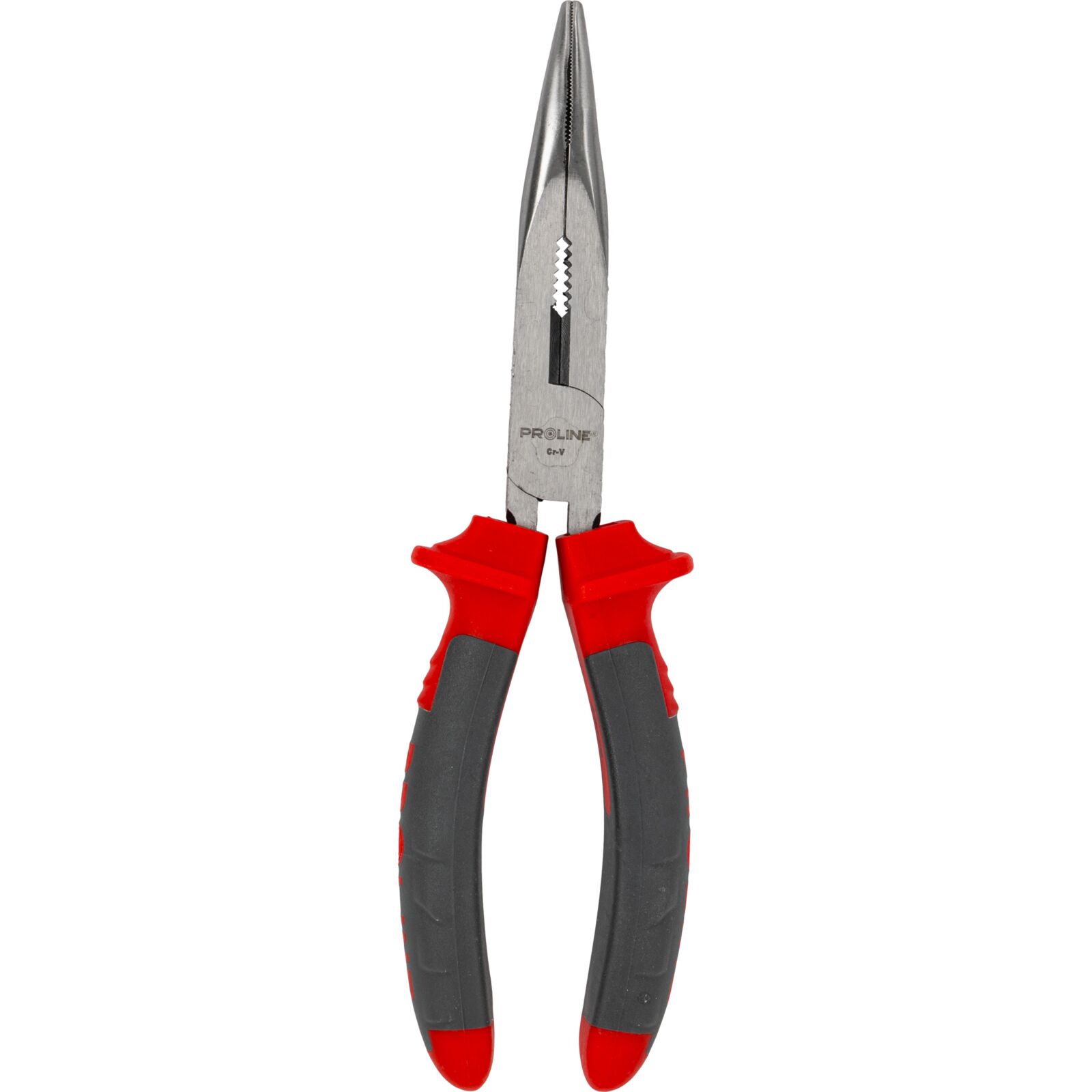 PROLINE TOOLS Flacktång böjd 200 mm CV med sidavbitare, räfflad gripyta, rundad käft, Proline - 3