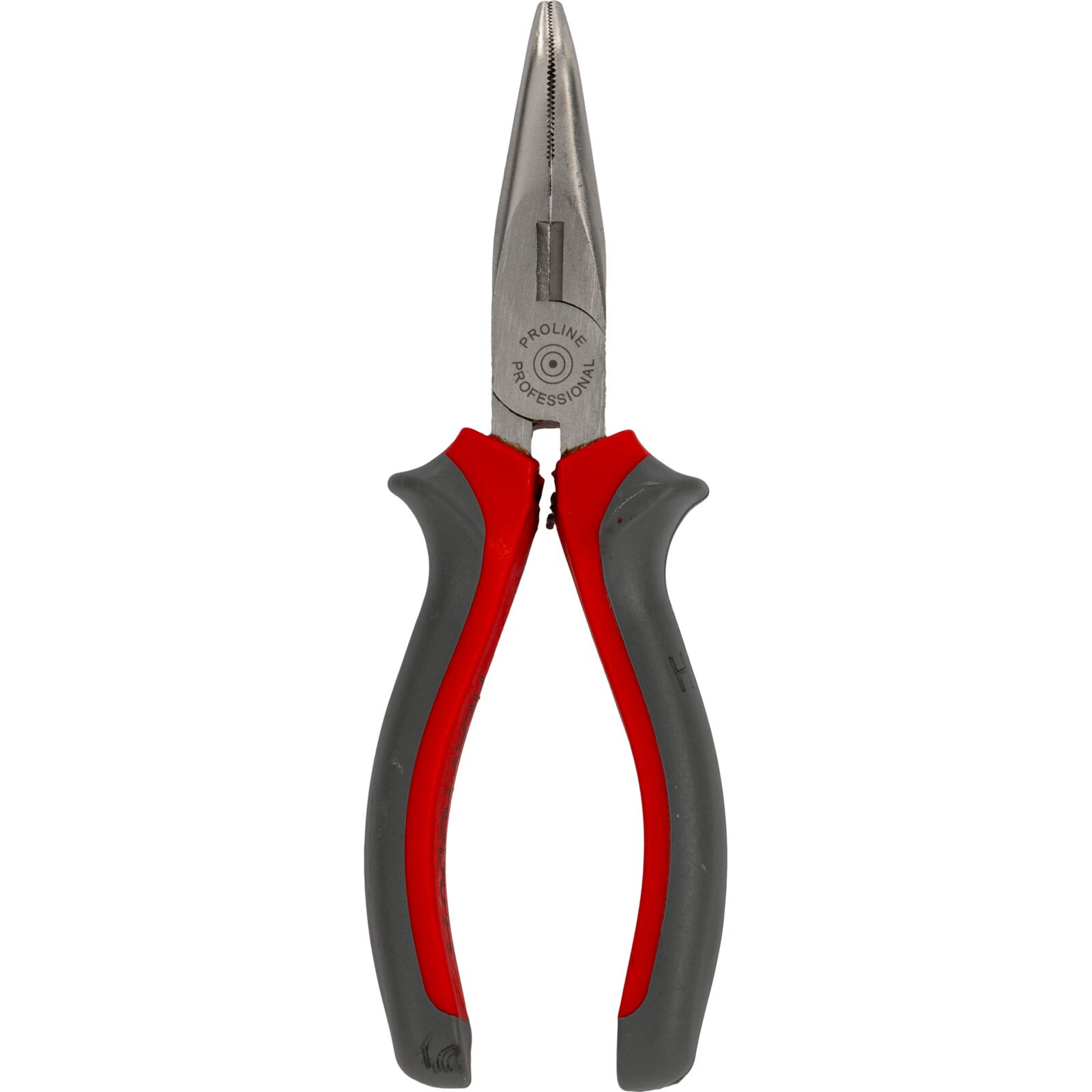 PROLINE TOOLS Flacktång 160 mm, böjd, Heavy Duty, rund käft, räfflad, med avbitare, Proline - 5