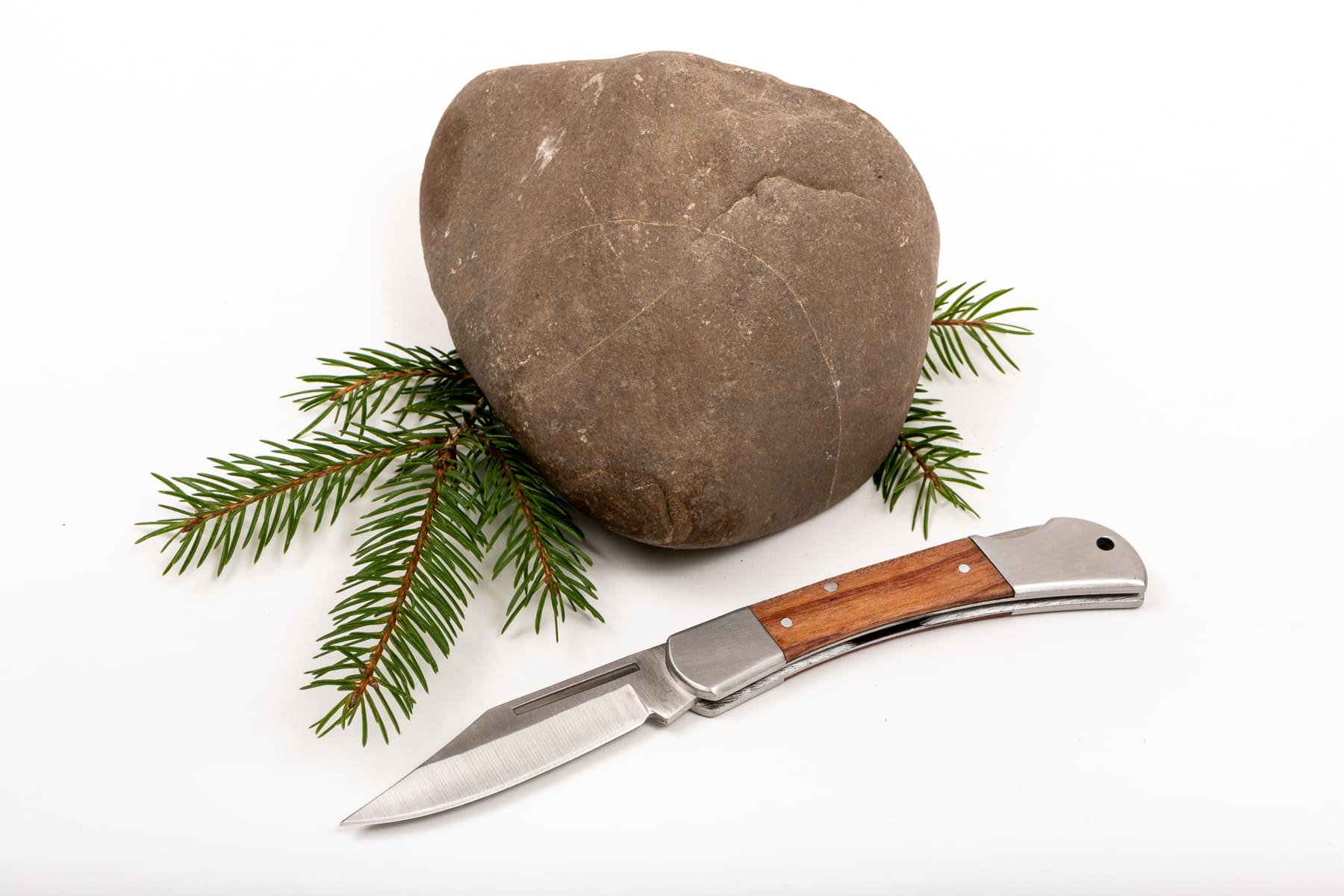 PROLINE TOOLS Universalkniv 80 mm, Hopfällbar med Trähandtag, Rostfritt Stål, Proline - 14