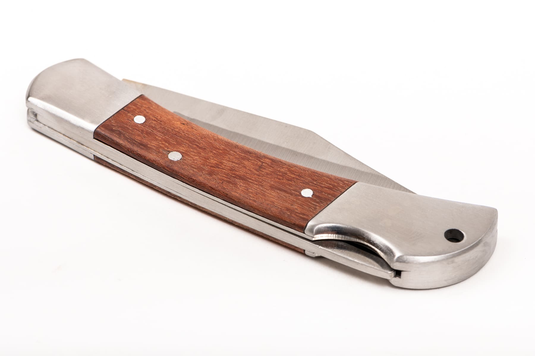 PROLINE TOOLS Universalkniv 80 mm, Hopfällbar med Trähandtag, Rostfritt Stål, Proline - 5