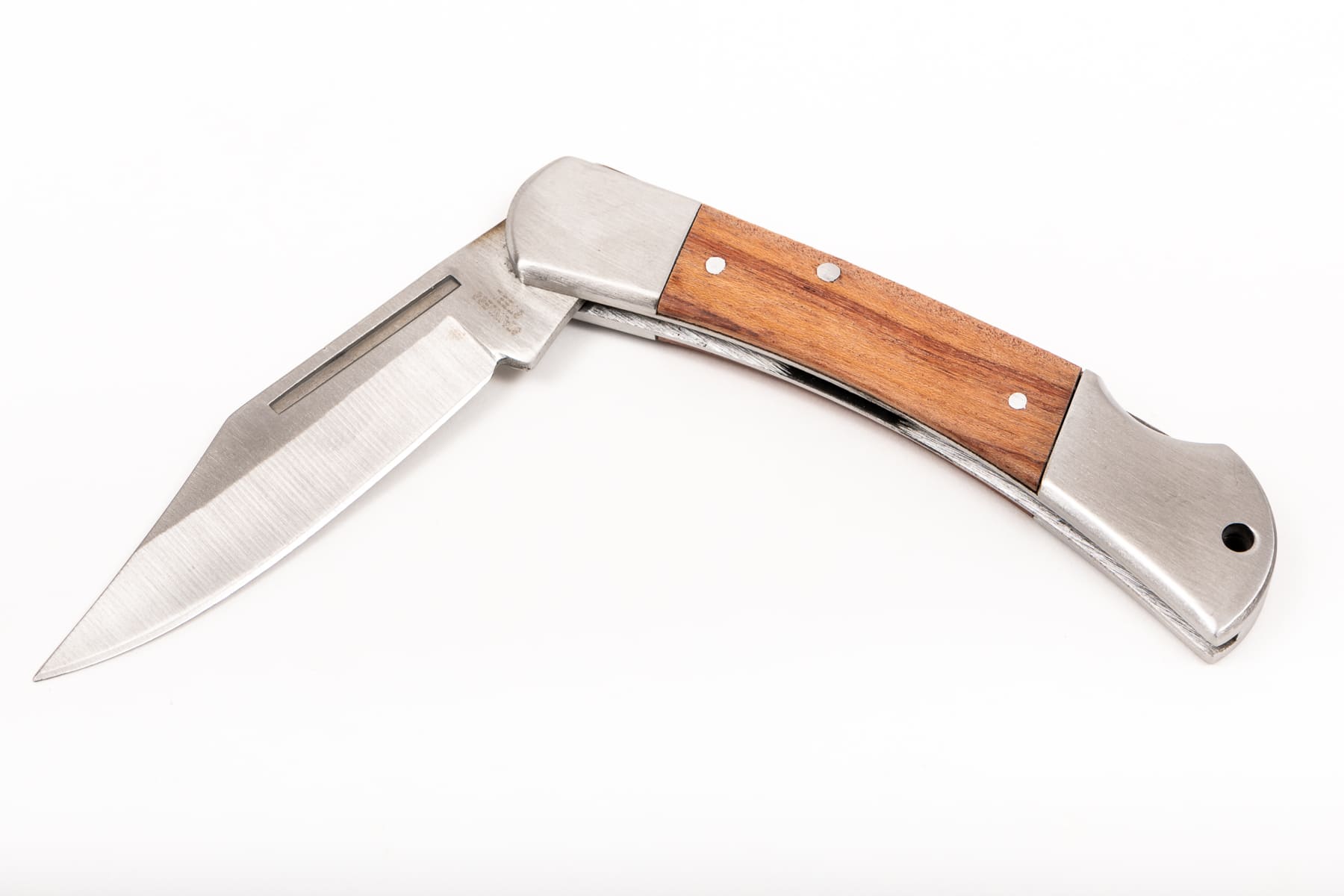PROLINE TOOLS Universalkniv 80 mm, Hopfällbar med Trähandtag, Rostfritt Stål, Proline - 6