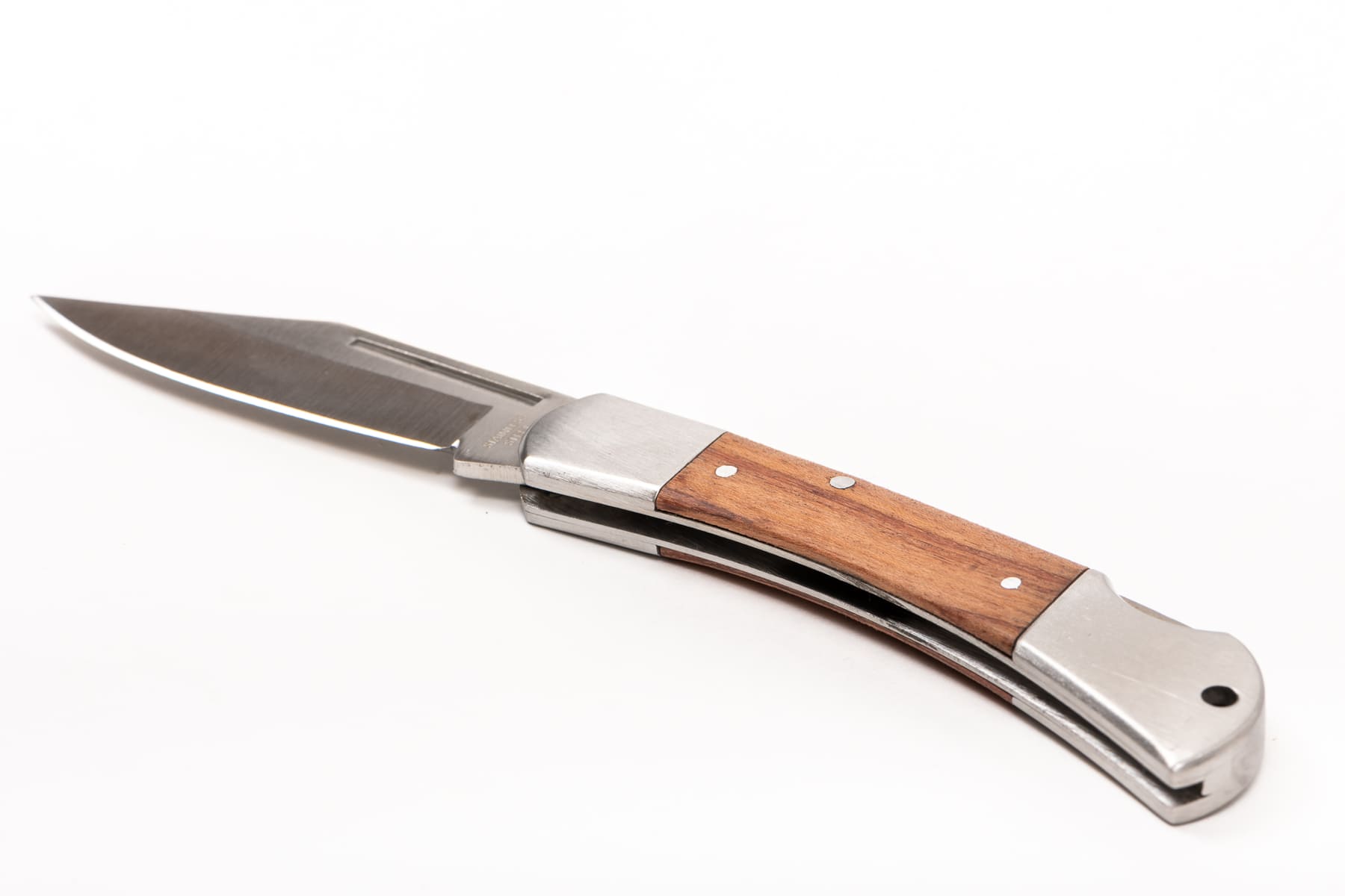 PROLINE TOOLS Universalkniv 80 mm, Hopfällbar med Trähandtag, Rostfritt Stål, Proline - 11