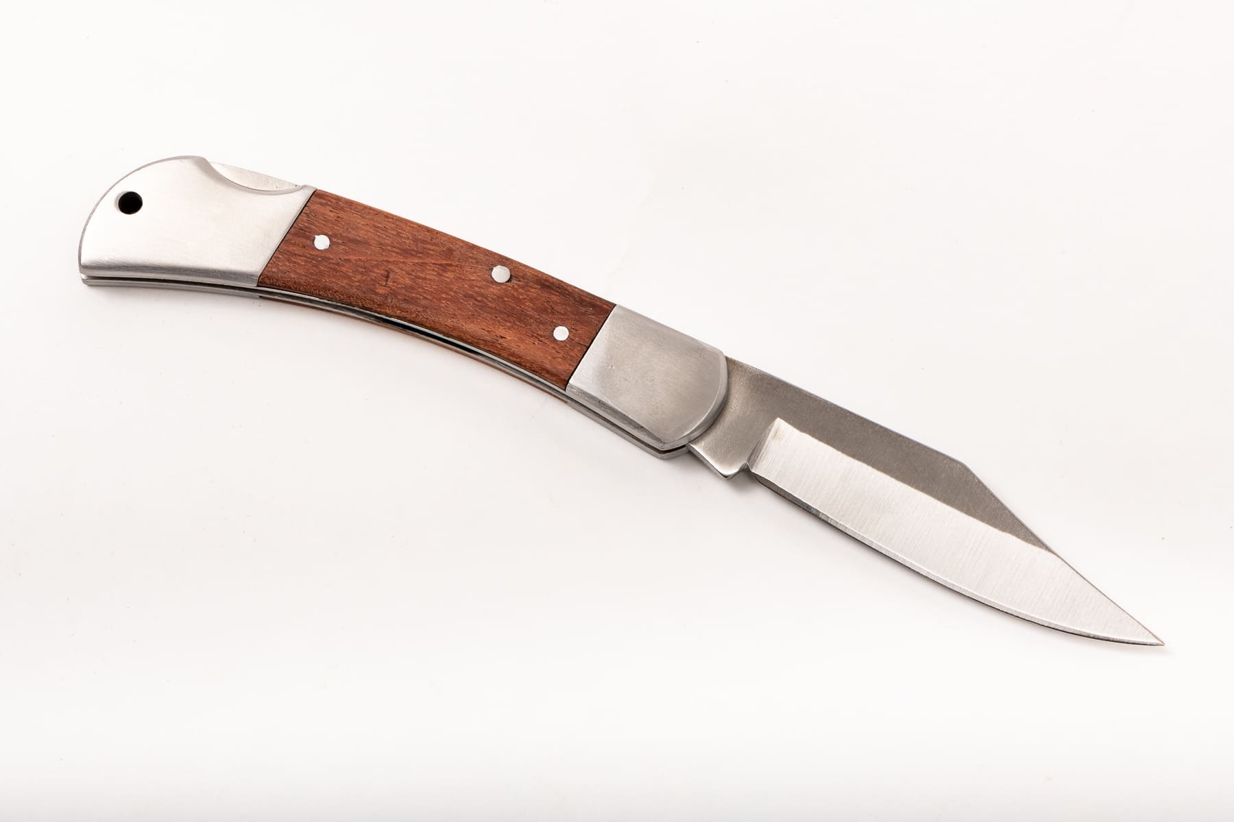 PROLINE TOOLS Universalkniv 80 mm, Hopfällbar med Trähandtag, Rostfritt Stål, Proline - 7