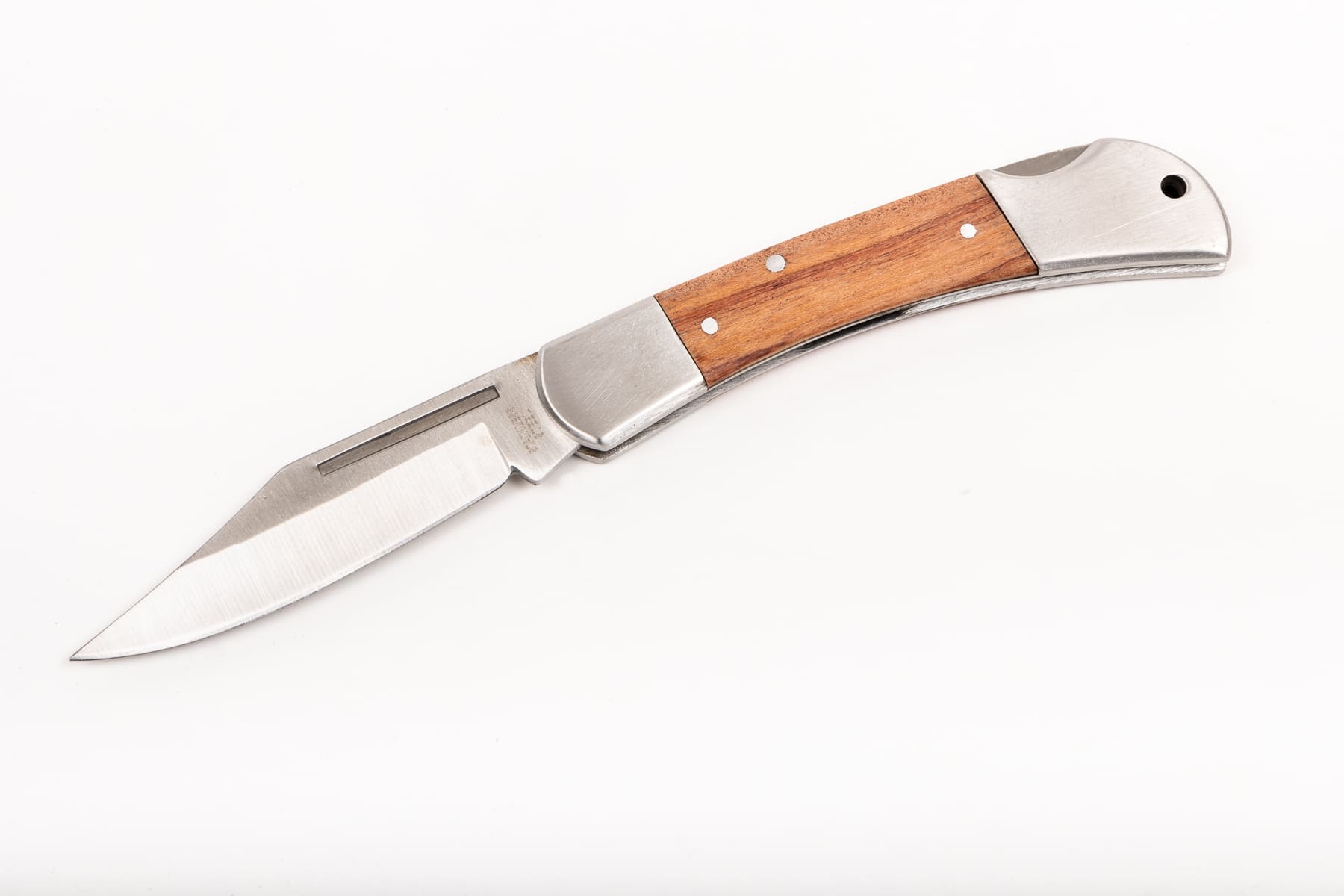 PROLINE TOOLS Universalkniv 80 mm, Hopfällbar med Trähandtag, Rostfritt Stål, Proline - 8