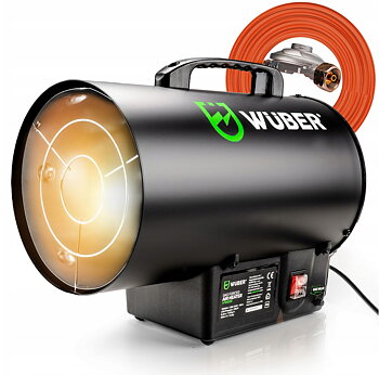 Wuber Tools Gasolvärmare 15kW LPG med Slang och Regulator 300 m³/h W16020, Wuber