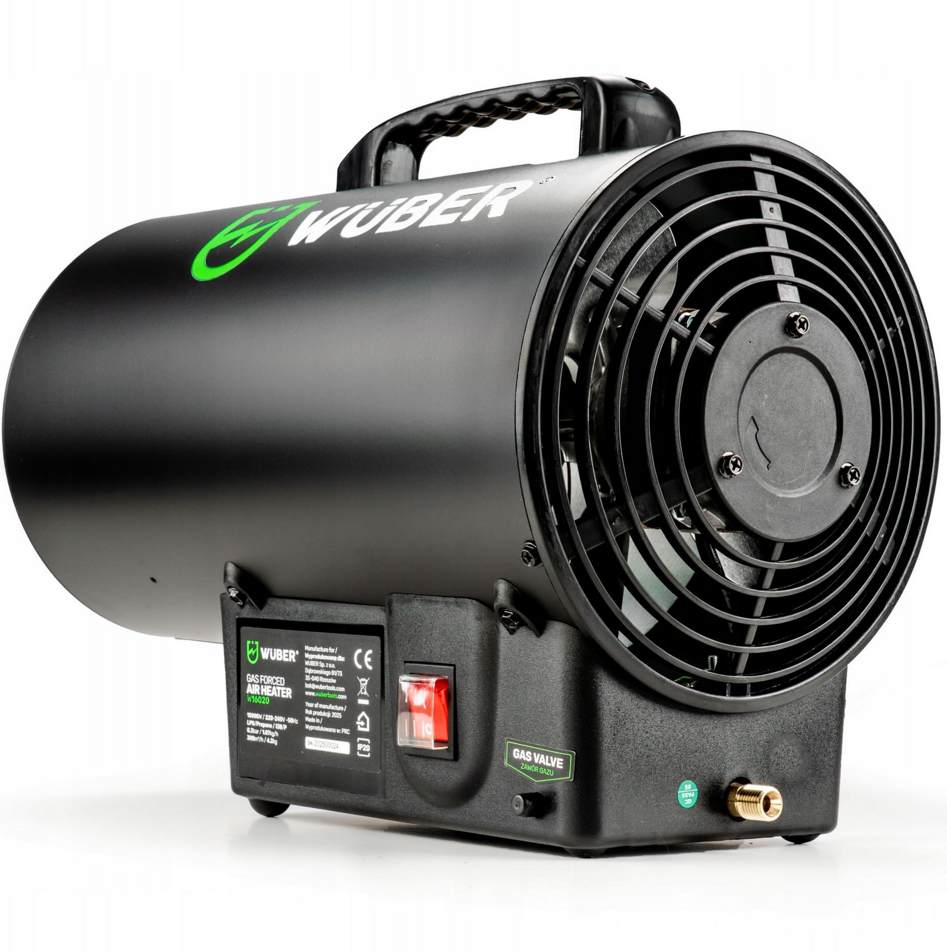 Övriga5 Gasolvärmare 15kW LPG med Slang och Regulator 300 m³/h W16020, Wuber - 5