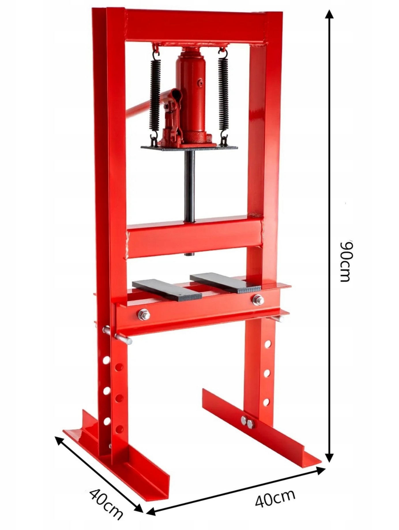 Övriga2 Hydraulisk Verkstadspress 6 Ton H-Ram 140 mm Slag V-Block 4-Stegs Höjdjustering, AppTech