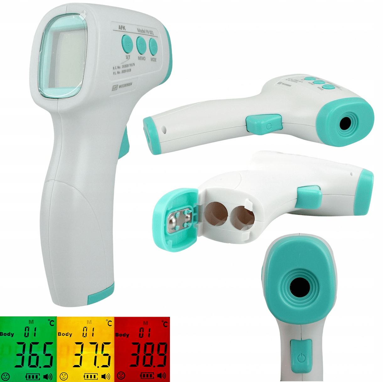 Termometer, infraröd beröringsfri, 32- 42, 5 °C - 11