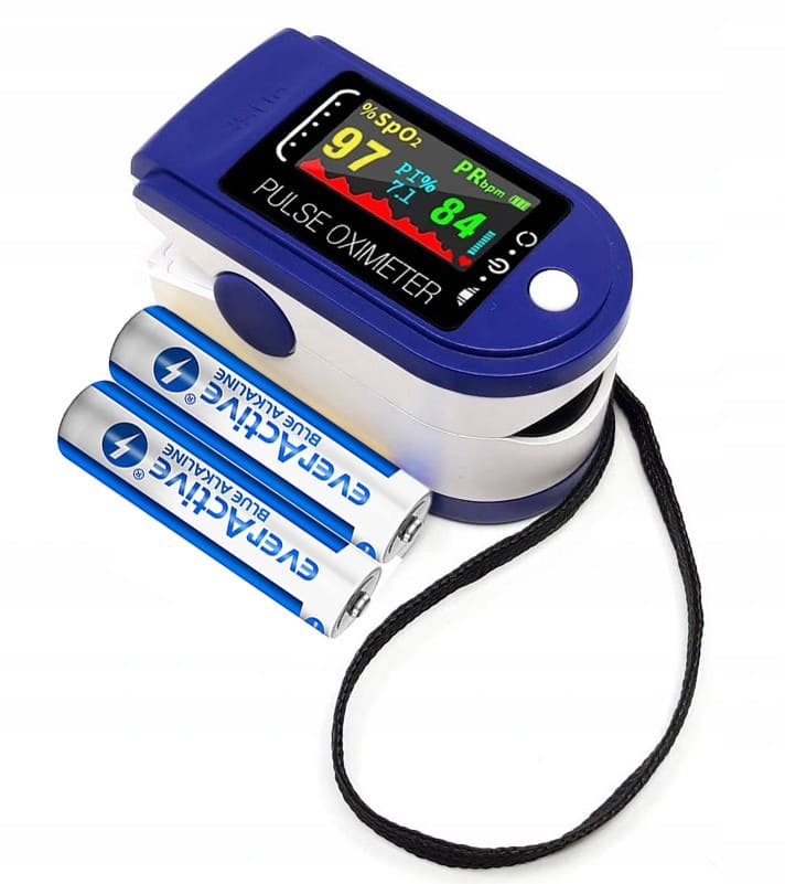 Pulsoximeter, syremätare, färg OLED display, 30-250bpm