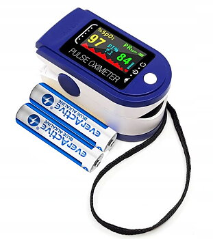Pulsoximeter, syremätare, färg OLED display, 30-250bpm