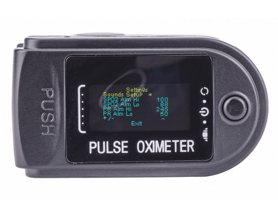Pulsoximeter, syremätare, färg OLED display, 30-250bpm - 12
