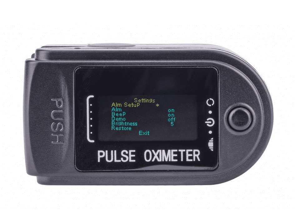 Pulsoximeter, syremätare, färg OLED display, 30-250bpm - 13