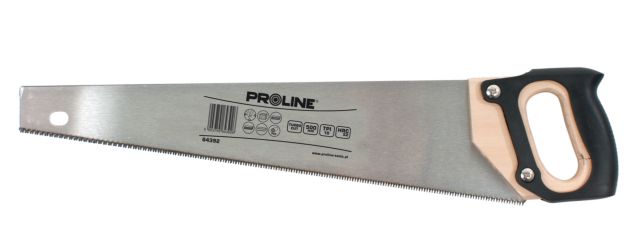 PROLINE TOOLS Handsaw 400 mm / 450 mm / 500 mm, 10TPI, trähandtag med gummigrepp, turbo, för trä och plast, Proline (Storlek (mm) : 400)