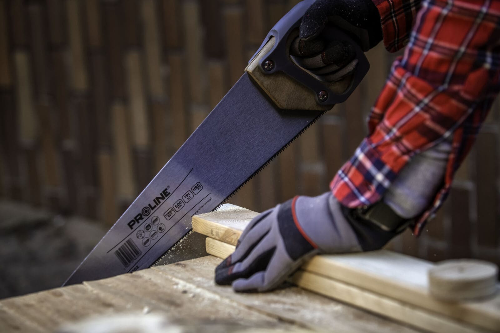 PROLINE TOOLS Handsaw 400 mm / 450 mm / 500 mm, 10TPI, trähandtag med gummigrepp, turbo, för trä och plast, Proline (Storlek (mm) : 400) - 7