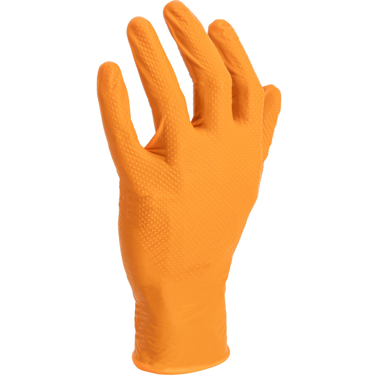 LahtiPro Gloves Nitrile Orange, 50 pcs., 7, CE, LAHTI (Handskestorlek : 7 [S] Handlängd 17,1cm Omkrets 17,1cm) - 5