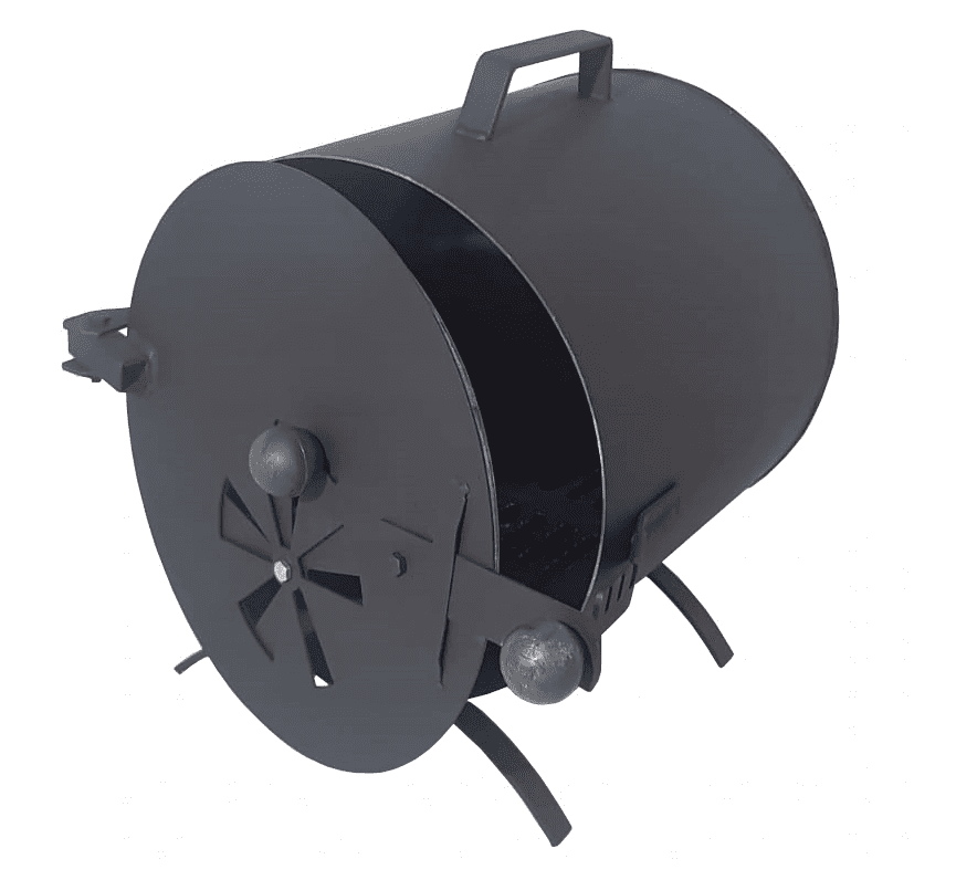 Övriga 3 Eldstad, rökkamin, kamin för rökskåp, med handtag, bärbart, cylindriskt, metall - 2