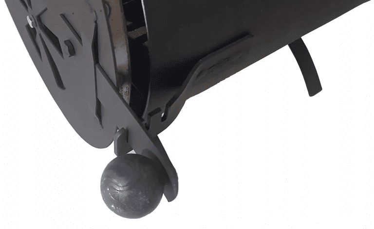 Övriga 3 Eldstad, rökkamin, kamin för rökskåp, med handtag, bärbart, cylindriskt, metall - 3
