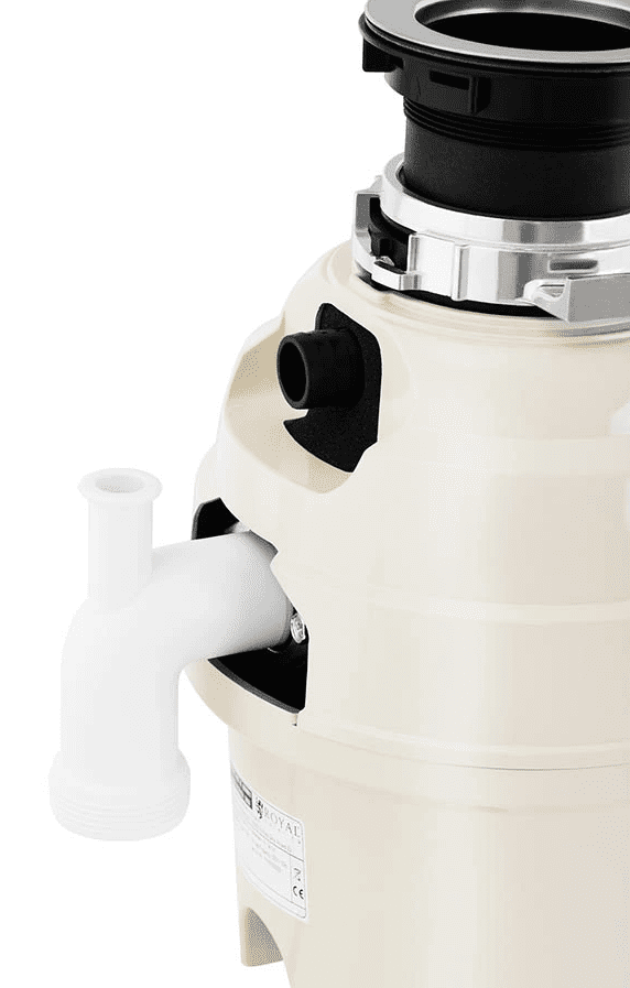 ROYAL CATERING Avfallskvarn 1L 375W, 2600rpm, 22 x 38 cm, pneumatiskt strömbrytare, beige - 2