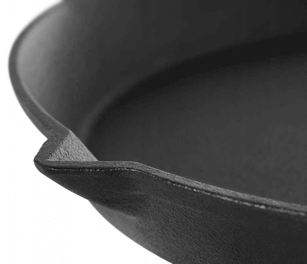 ROYAL CATERING Gjutjärns stekpanna 30 cm, trähandtag, 5 cm hög - 3