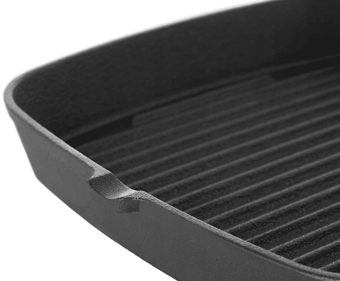ROYAL CATERING Gjutjärns grillstekpanna 24 x 24 cm, 5.5 cm hög, grillpanna - 6
