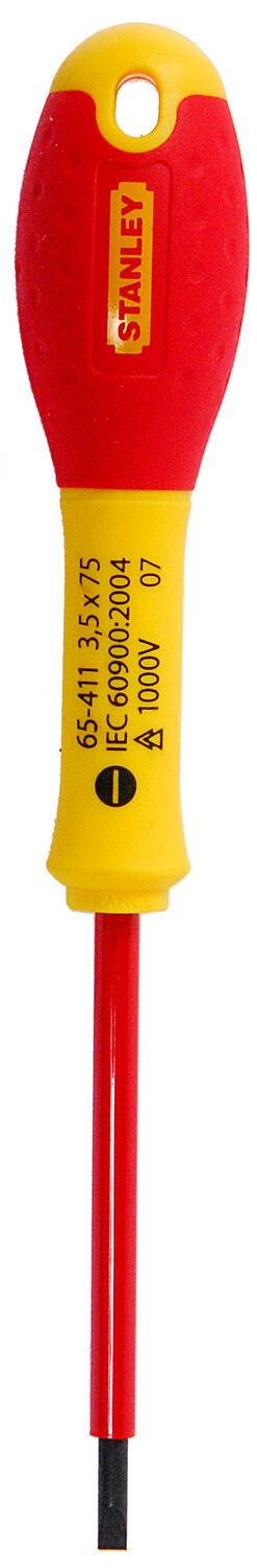 Stanley Skruvmejsel för elektriker, platt, FATMAX, FM SD, isolerad, Soft Grip, Stanely, 3, 5 x 75 mm - 2
