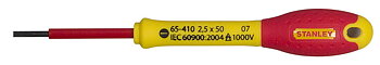 Stanley Skruvmejsel för elektriker, platt, FATMAX, FM SD, isolerad, Soft Grip, Stanely, 4 x 100 mm