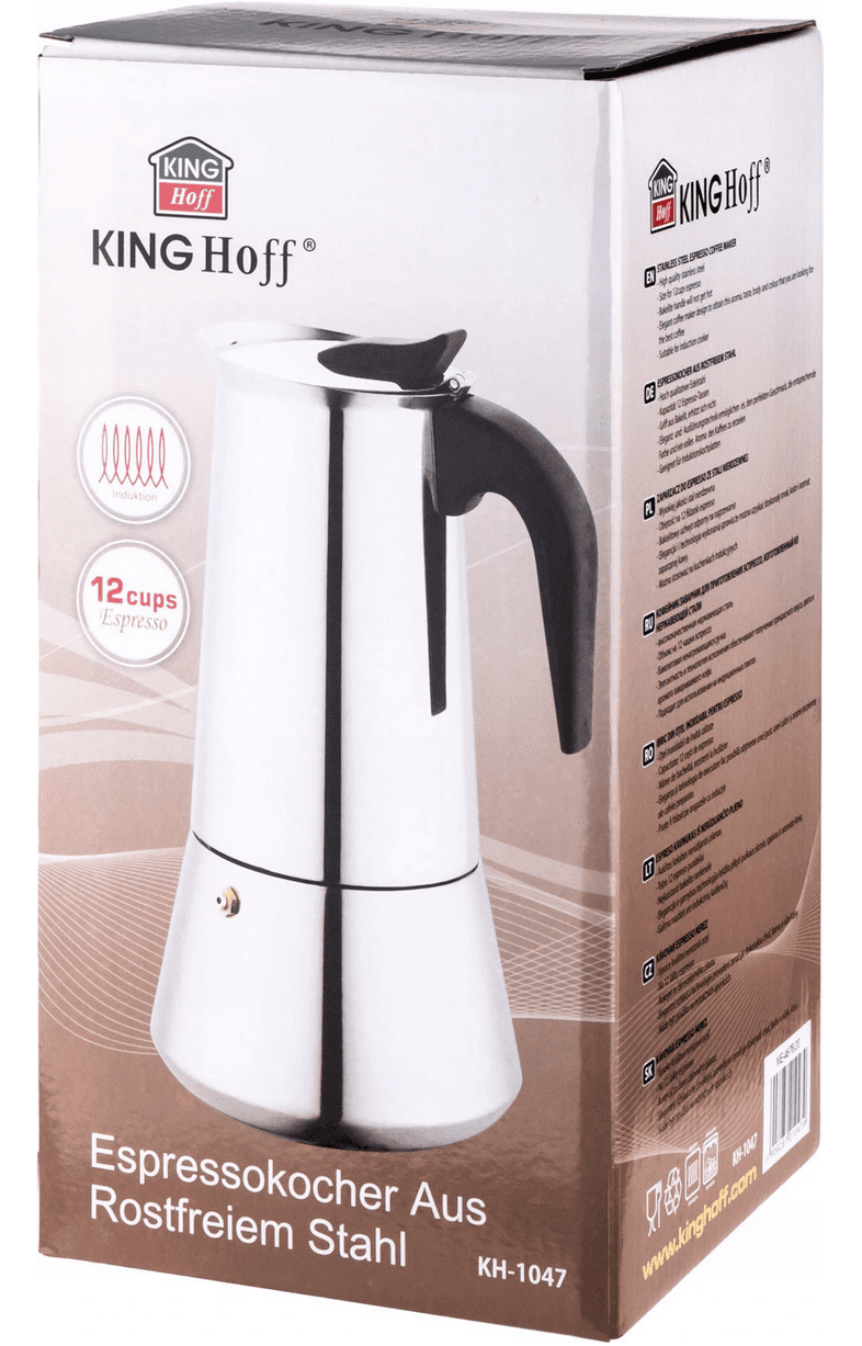 KING HOFF Kaffekokare i rostfritt stål, 600 ml - 6