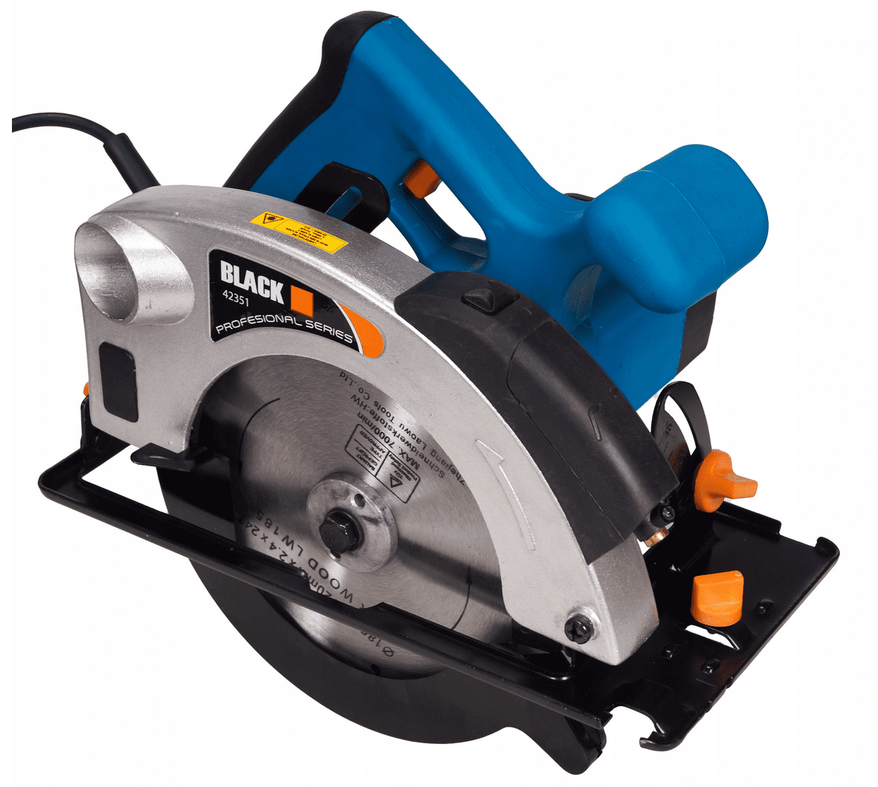 Elsåg, cirkelsåg 2250W, 230v, 4500rpm, 65 mm skärdjup, 185 mm sågskivor, laser - 6
