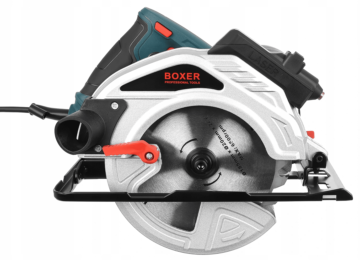 Elsåg, cirkelsåg 2850W, 230v, 5800rpm, 70 mm skärdjup, 185 mm sågskivor, laser - 3