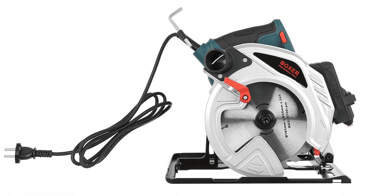 Elsåg, cirkelsåg 2850W, 230v, 5800rpm, 70 mm skärdjup, 185 mm sågskivor, laser - 5