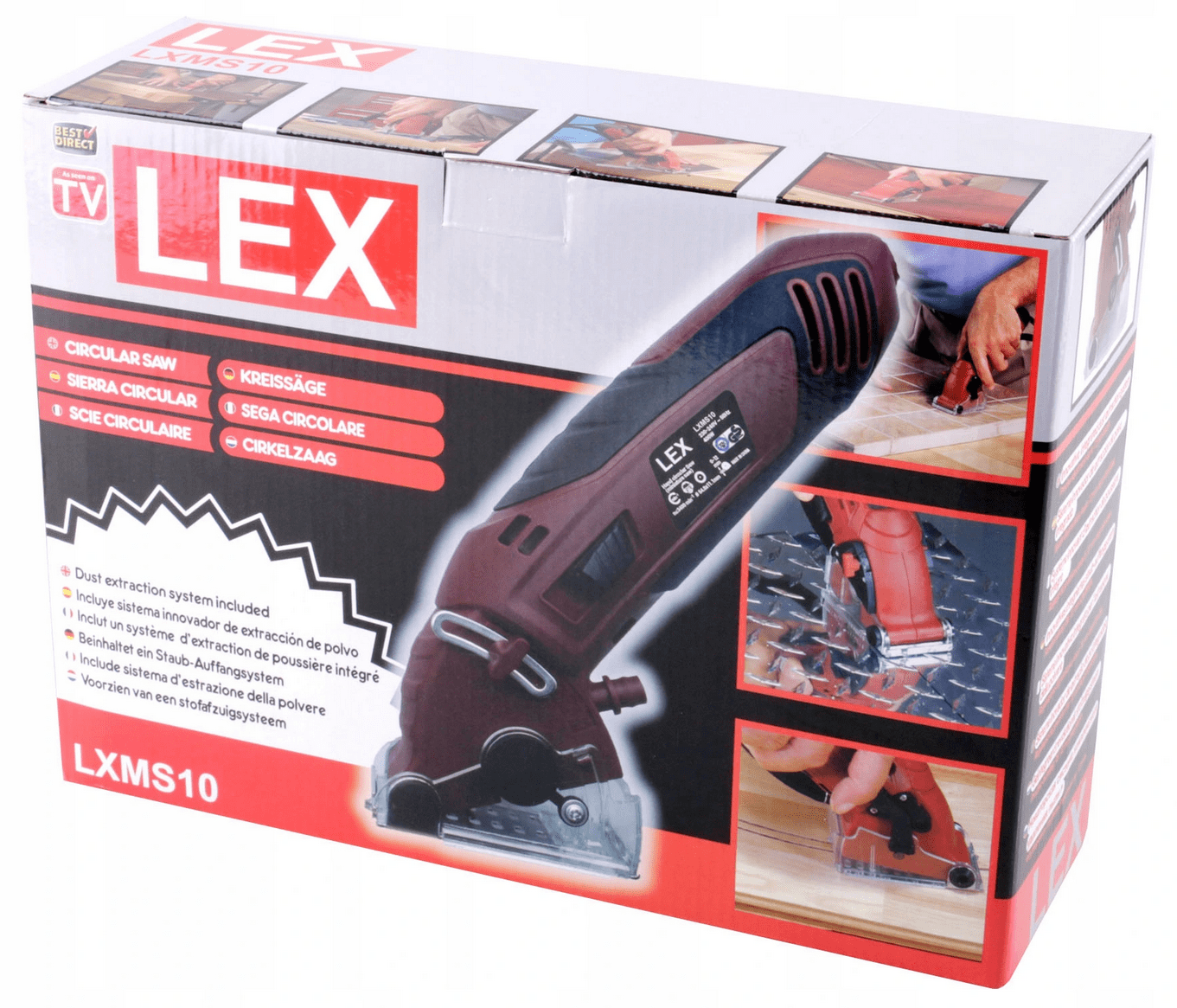 Minsåg, cirkelsåg 400W elsåg, 230v, 3400rpm, 12 mm skärdjup, 54.8 x 11.1 mm sågskivor, LEX - 14