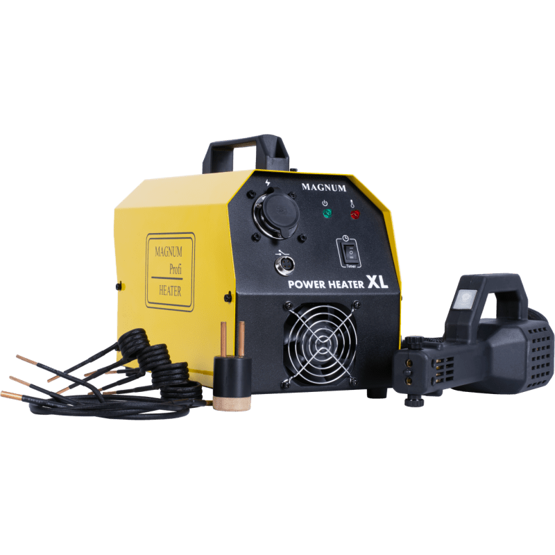 Induktionsvärmare 230V 16A, 800 grader, 3KW 100 kHZ, LED, komplett sats, väska, Magnum Power Heater XL
